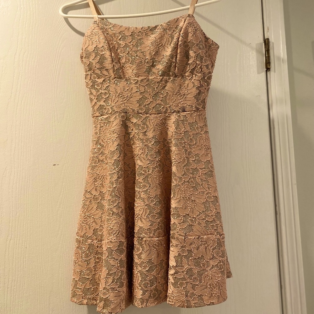 Rose gold cocktail dress